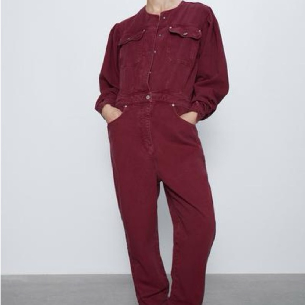 Zara Maroon Jumpsuit